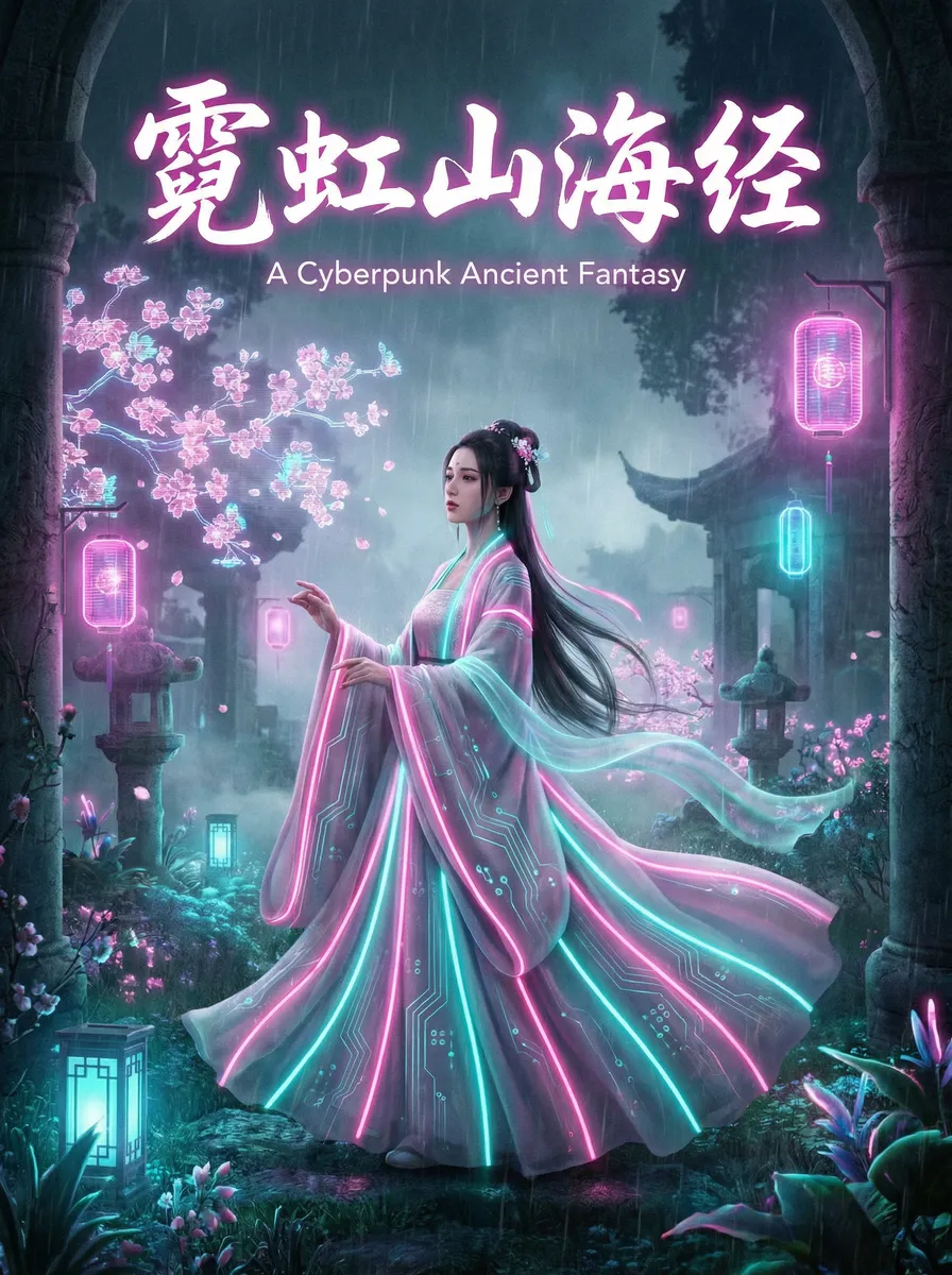 avmoo 古风奇缘短剧 - 霓虹山海经海报